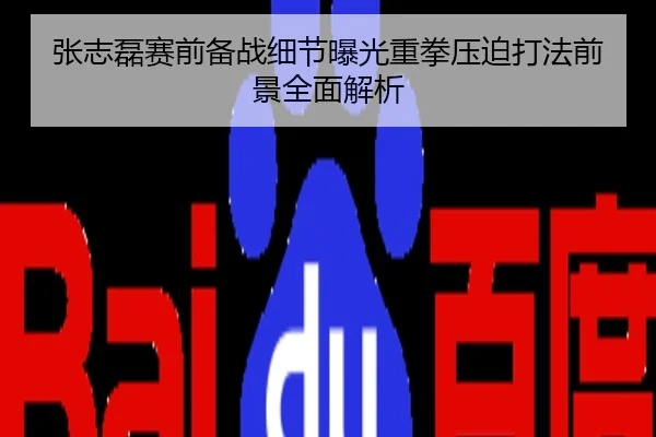 张志磊赛前备战细节曝光重拳压迫打法前景全面解析